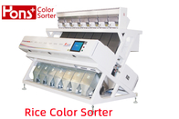 SGS CCD Camera Rice/Coffee Beans Color Sorter Machine High Capacity 7 Chutes